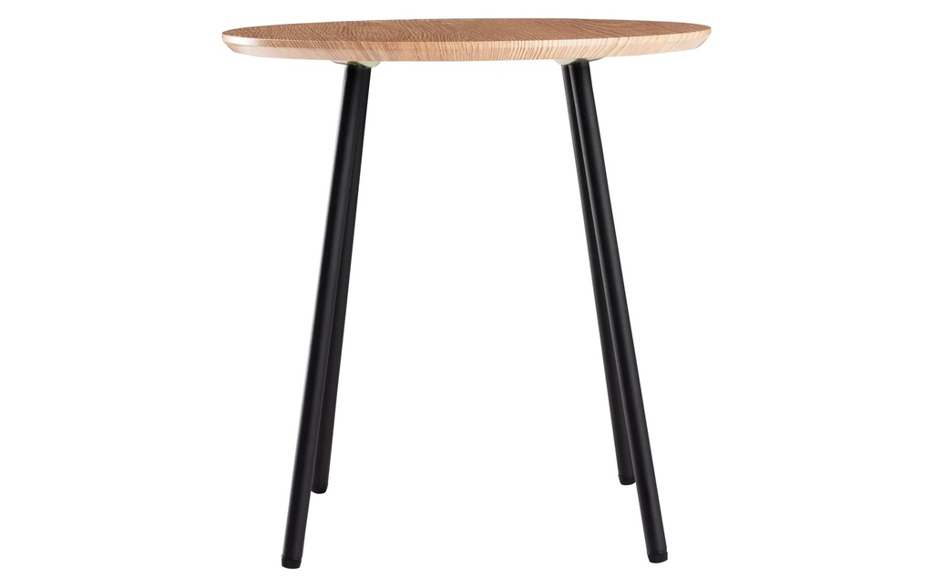 Schou Table d'appoint Ø 40 cm, Noir/Brun