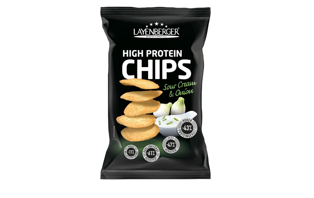 Layenberger Chips High-Protein Sour Cream & Onion 75 g