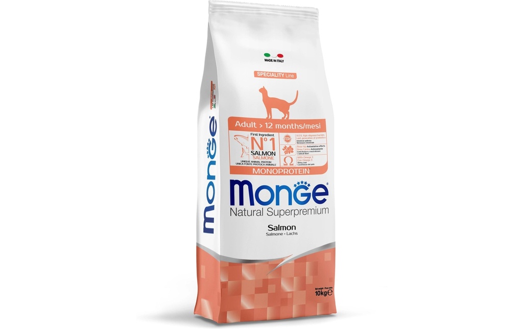 Monge Alimentation sèche Chat Monoprotéine Adult saumon 10 kg