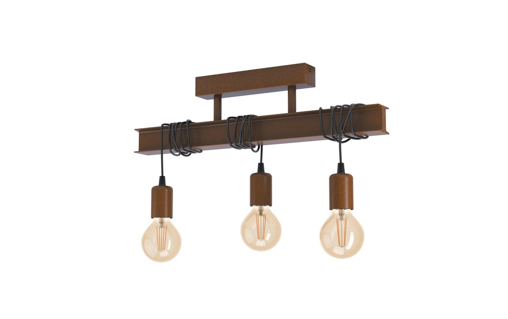 EGLO Leuchten Plafonnier TOWNSHEND 3x E27 Marron antique