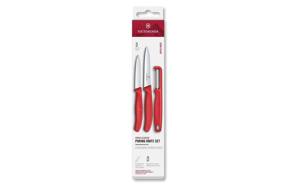 Victorinox Jeux de couteaux Swiss Classic, Rouge