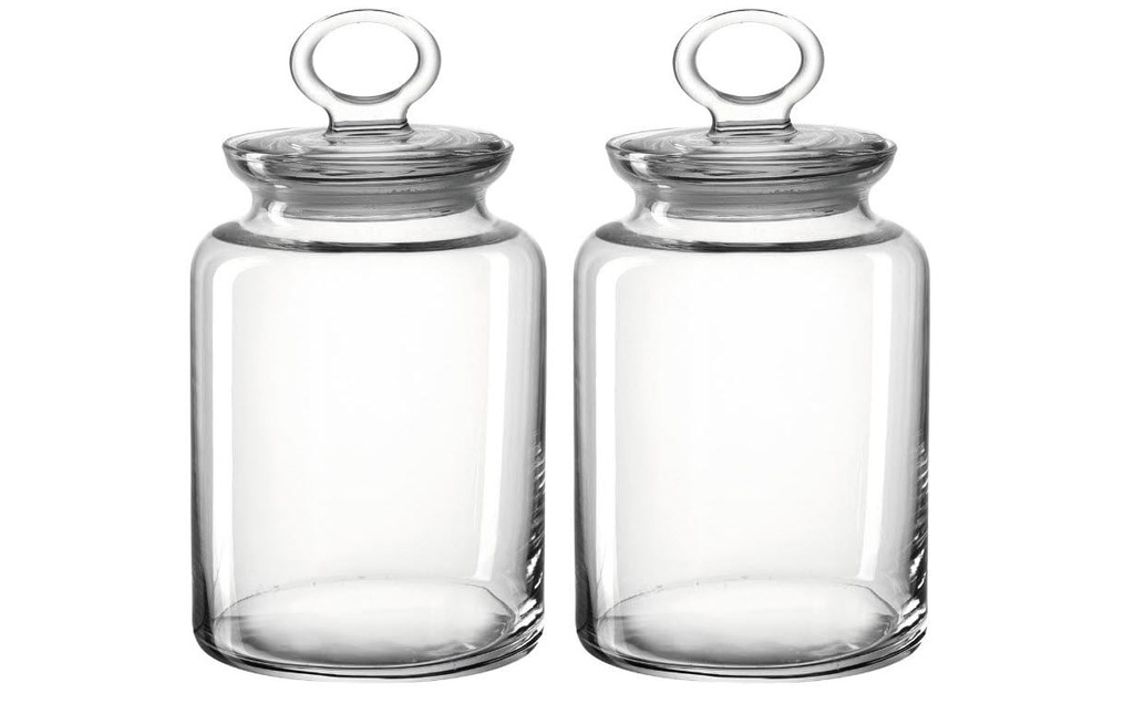 Montana Bocal à provisions Cake 2 pièces, 1.5 l, Transparent