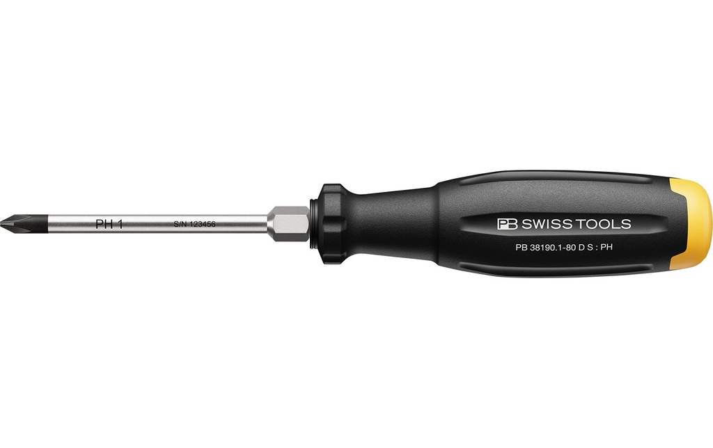 PB Swiss Tools Tournevis cruciforme PH SwissGrip Evo PB 38190.1-80 D S
