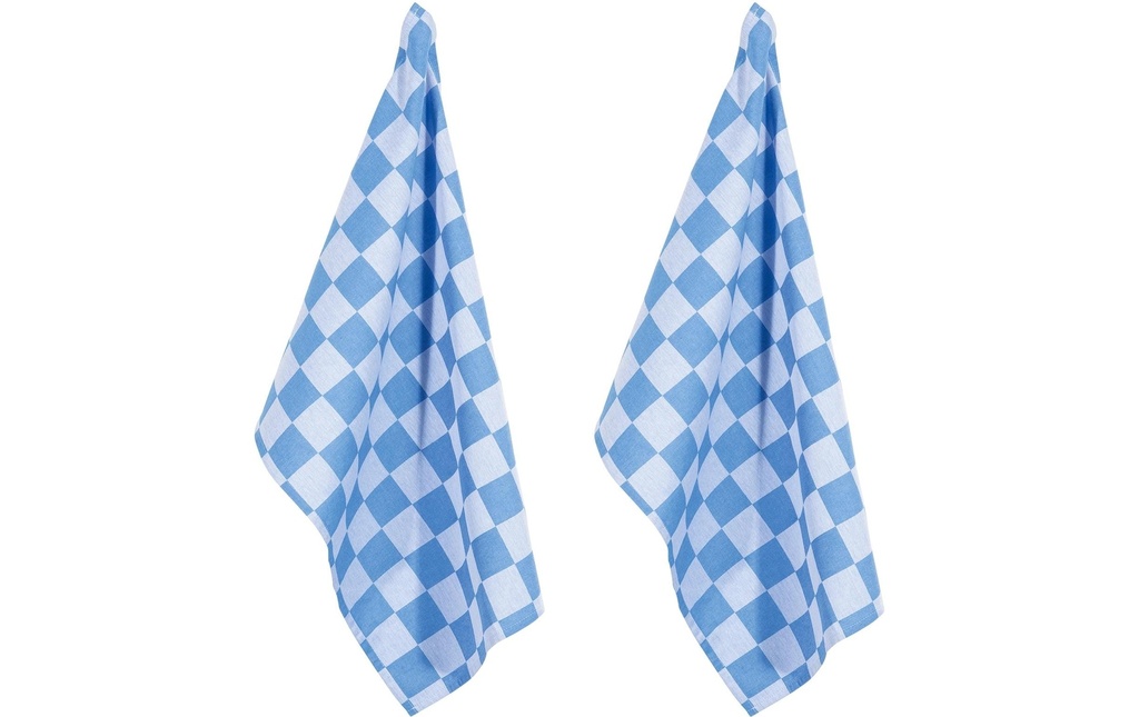 pad Ensemble de torchons pour la vaisselle Chess 2 pièces, Bleu