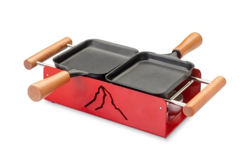 TTM Raclette à bougie chauffe-plat Twiny Cheese Valais Brun/Rouge
