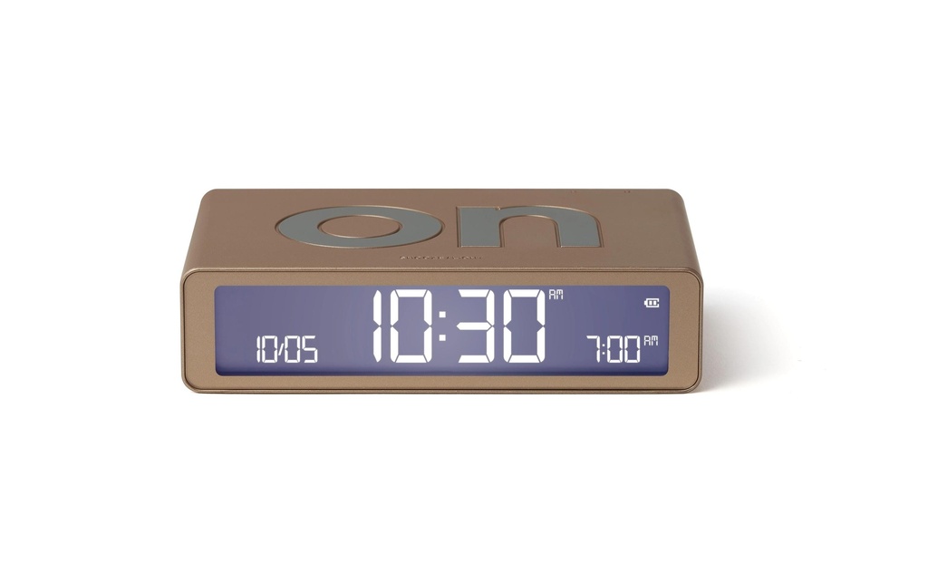 Lexon Réveil numérique Flip Classic Doré
