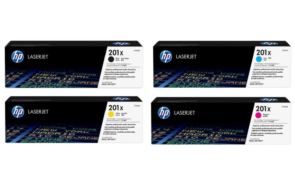 HP Kits arc-en-ciel Nr. 201X (CF400X-CF403X) BL/C/M/Y