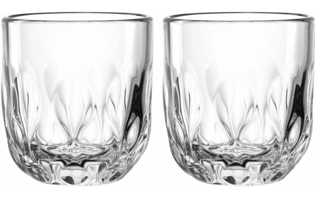 LEONARDO Verre à cappuccino Gocce 3 220 ml, 2 pièces, Transparent