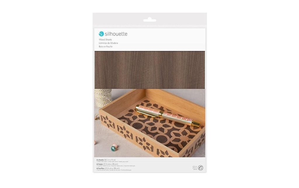 Silhouette Papier de bricolage Bois épais 0.25 mm autocollant
