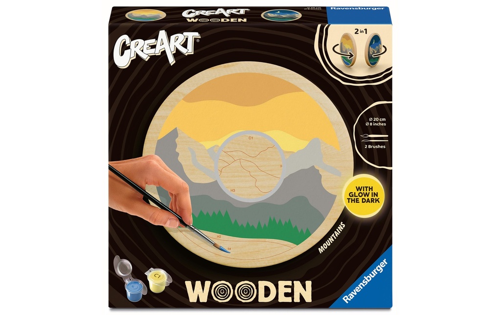 Ravensburger Peinture avec chiffres CreArt Wooden – Montagnes
