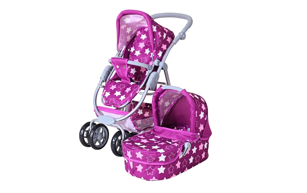 Knorrtoys Poussette pour poupée Coco Star Rose foncé