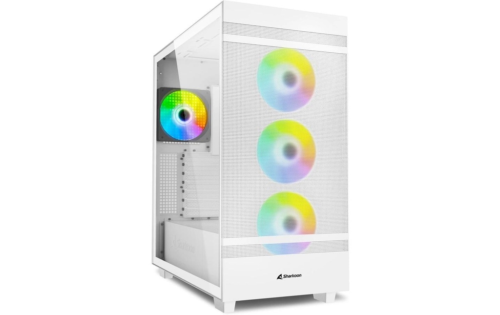 Sharkoon Boîtier d’ordinateur Rebel C50 RGB Blanc