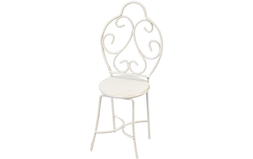 HobbyFun Mini-meubles Chaise 4.5 x 10 cm, blanc