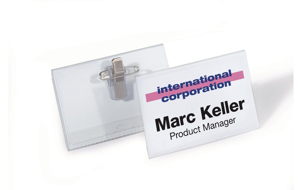 DURABLE Porte-badge avec clip 75 x 40 mm, 50 pièces