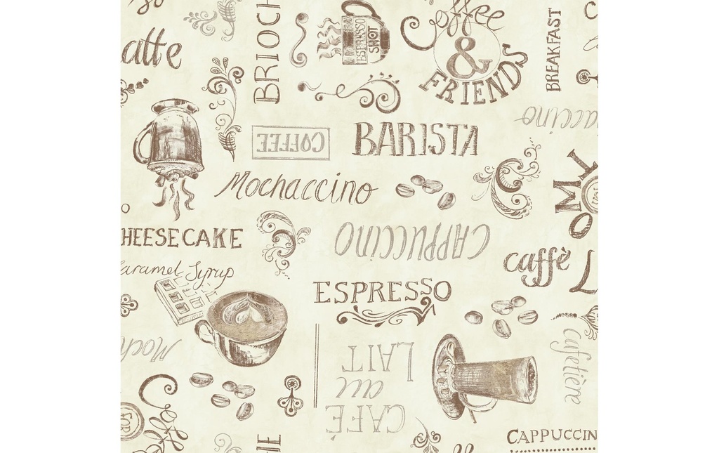 d-c-fix Nappe Manhattan Ristretto Rond, Ø 150 cm, Crème