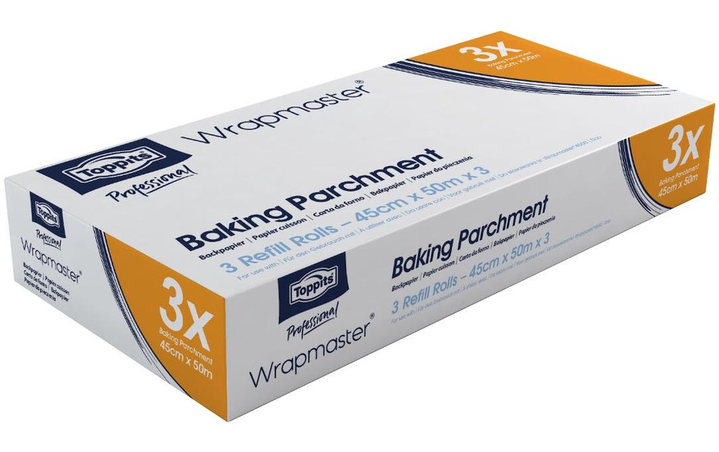 Toppits Papier de cuisson Wrapmaster 45 cm x 50 m, 3 Pièce/s