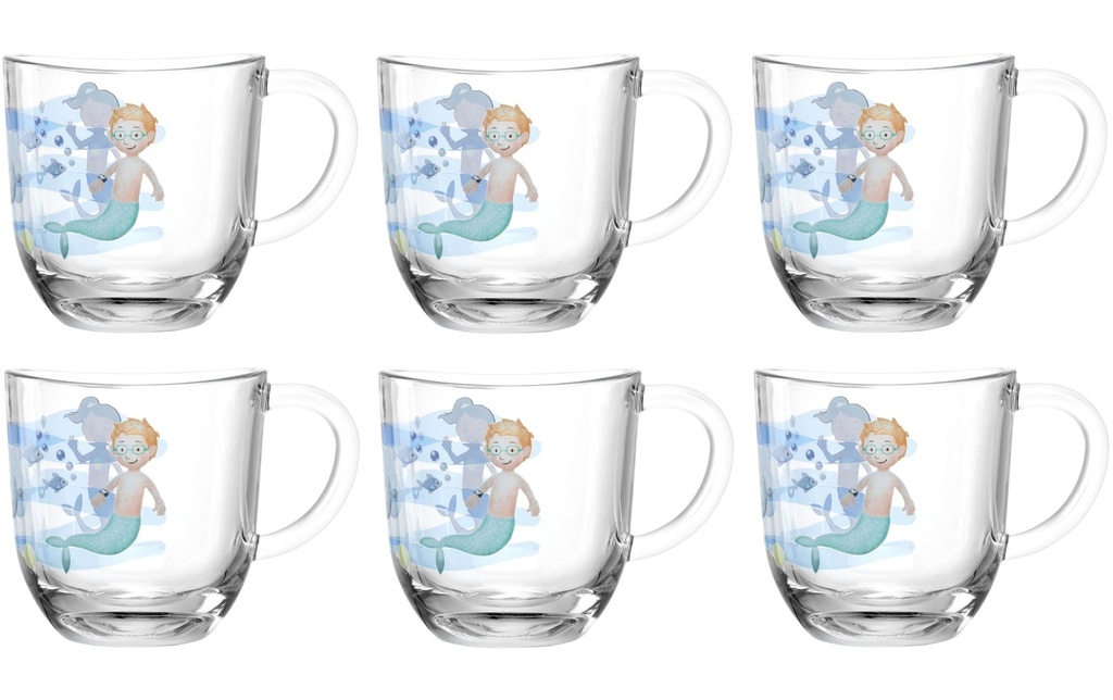 LEONARDO Tasse pour enfants Avvenutura 280 ml, 6 pièces, Mer