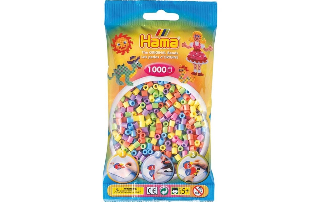Hama Perles à repasser 1000 pcs. pastel Multicolore