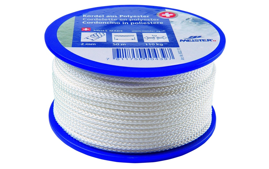 Meister Cordon Ø 2 mm, 50 m, 80 kg, Blanc