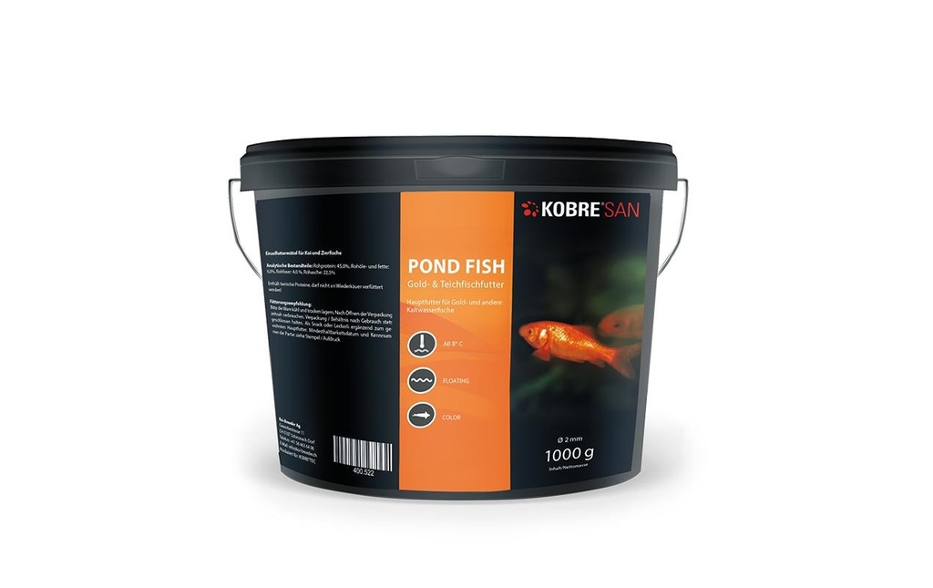 Kobre®San Nourriture pour poissons Pond Fish, 2 mm, 1 kg