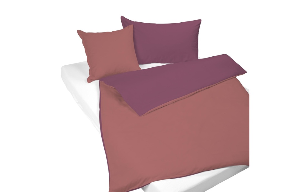 Nobilium Housse de duvet Mia 160 x 210 cm, Rosenholz/Mauve