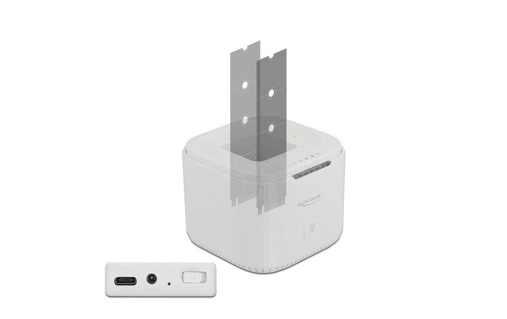 Delock Station d'accueil M.2 NVME SSD avec fonction de clonage