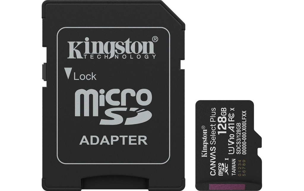 Kingston Carte microSDXC Canvas Select Plus Gen3 128 GB