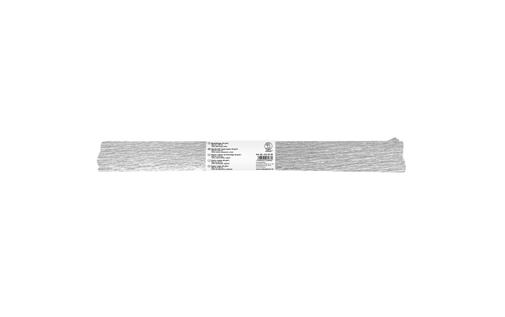 URSUS Papier crêpe 50 cm x 2,5 m, 32 g/m², argent
