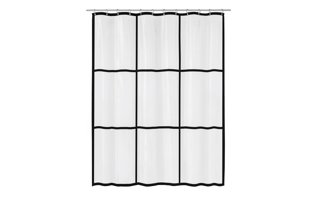 Kleine Wolke Rideau de douche Brooklyn 180 x 200 cm, Blanc
