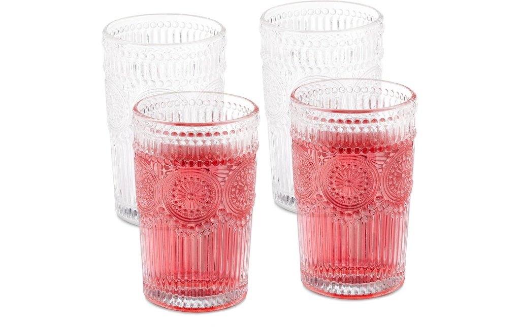 relaxdays Verre Lot de 4, 400 ml