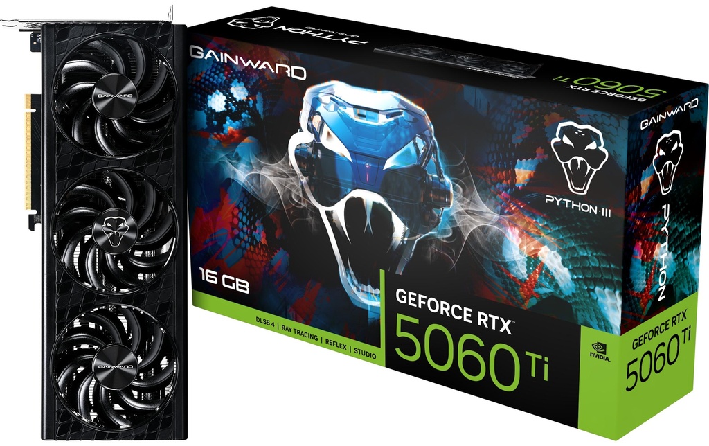 Gainward Carte graphique GeForce RTX 5060 Ti Python III 16 GB