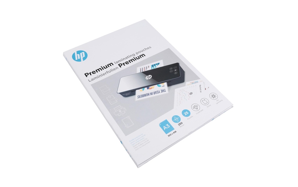 HP Film laminé Premium A3, 250 Micron, 25 Pièce/s, brillant