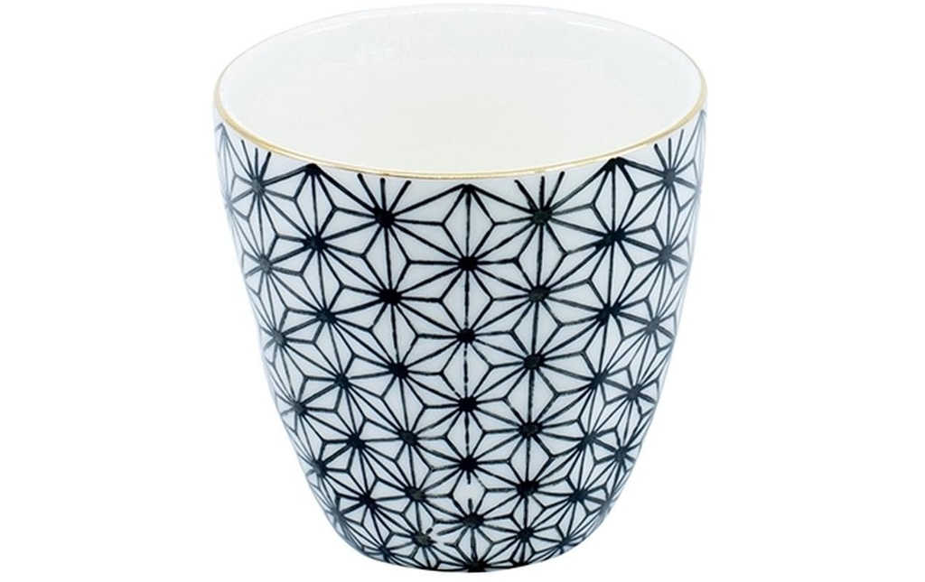 Kadastar Gobelet à café Metropolitan Polygon 250 ml, Noir/Blanc