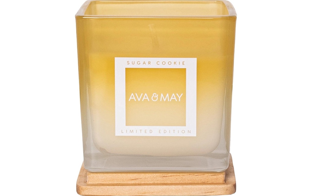 AVA & MAY Bougie parfumée Sugar Cookie, 8.5 x 8.5 cm
