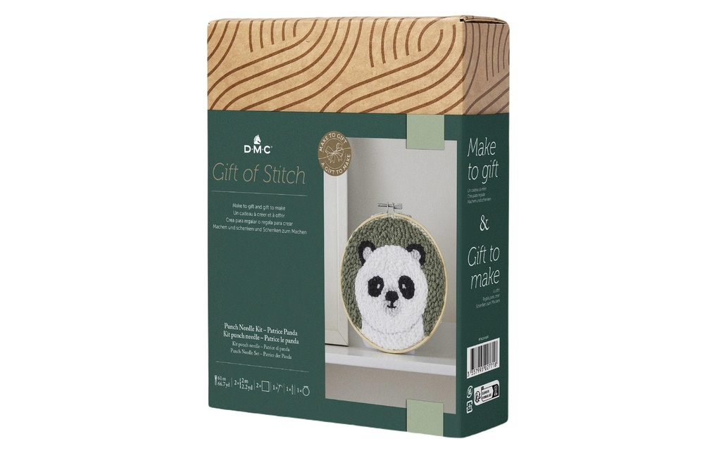 DMC Set de broderie Gift of Stich Panda Patrick, Ø 15.7 cm