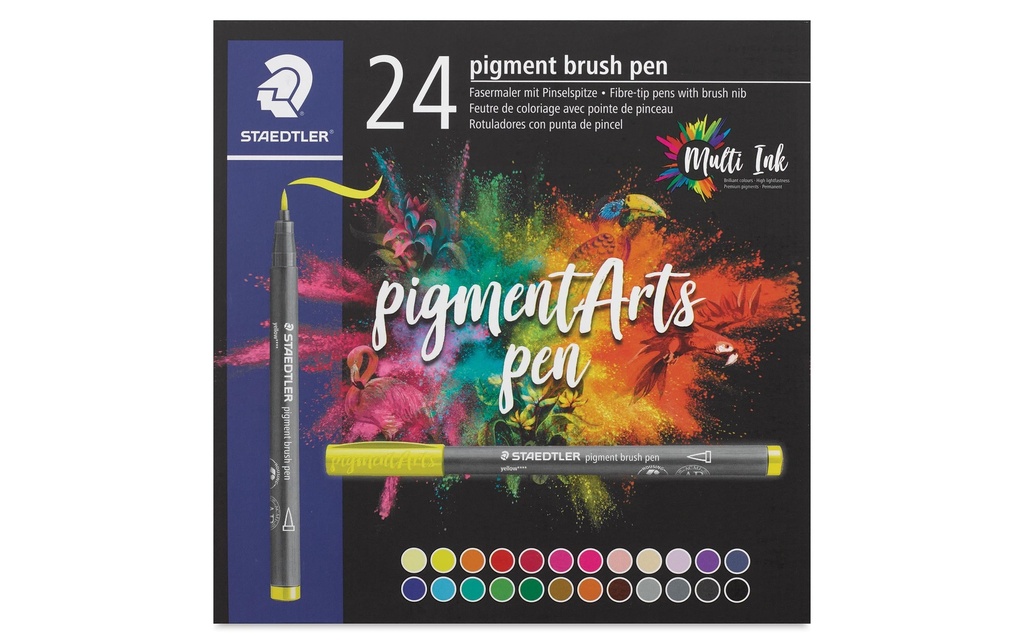 Staedtler Feutres de coloriage Pigment Arts Brush Pen Brilliant Colors