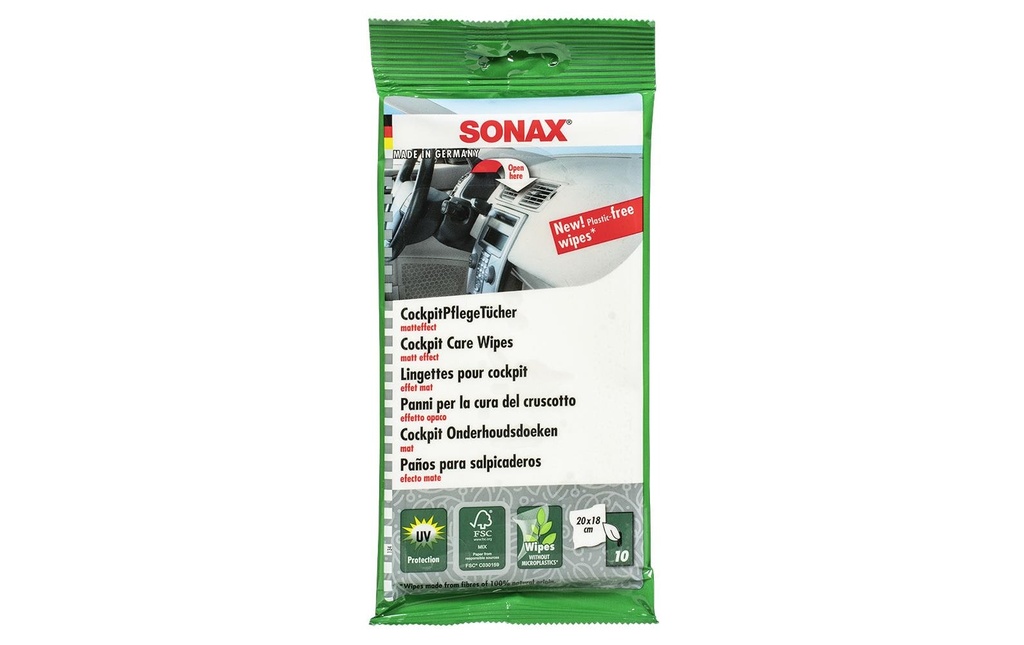 Sonax Kits de chiffons de nettoyage Cockpit avec effet mat