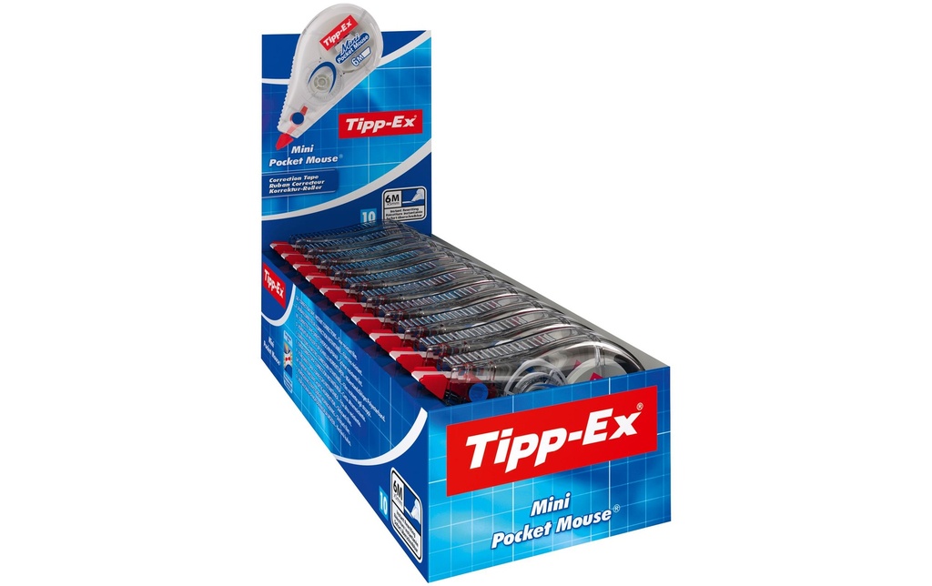 Tipp-Ex Roller de correction Mini 5 mm, Boîte de 10