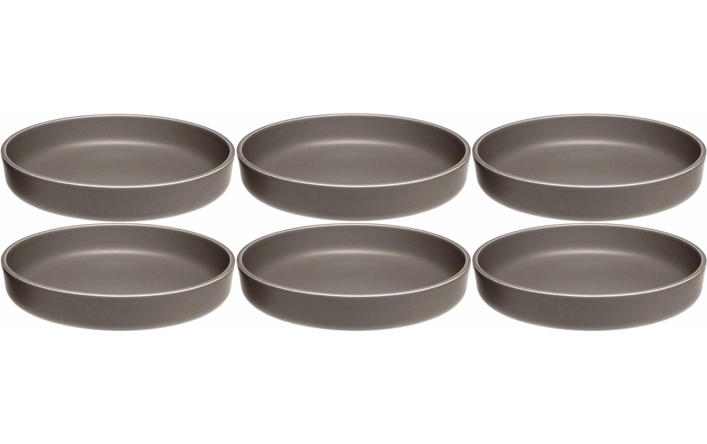 LEONARDO Assiettes pour le petit-déjeuner et à dessert Roma 6 Pièce/s,Taupe