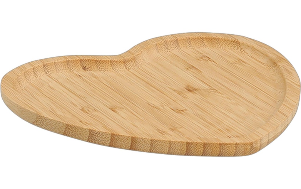 Zeller Present Plateau de service Cœur 20.5 x 21 cm, bambou