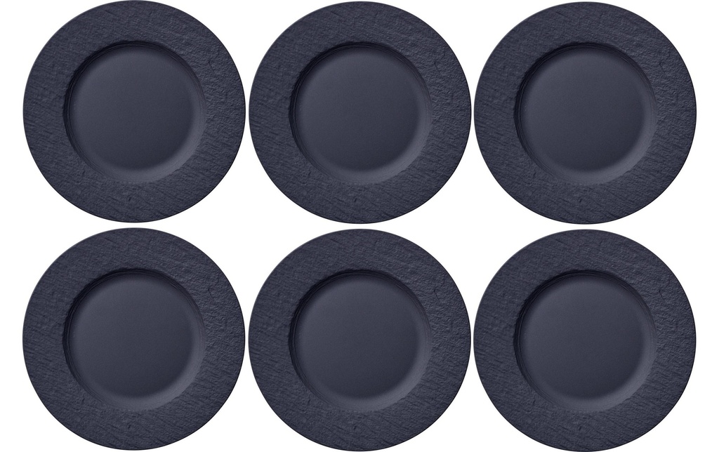 Villeroy & Boch Assiettes pour le petit-déjeuner et à dessert Manufacture Rock Noir