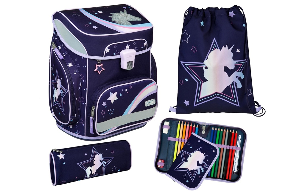 Scooli Set de cartable 5 pièces Licorne, 18 l