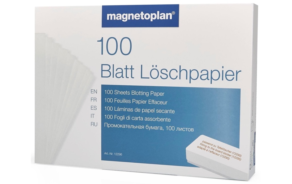 Magnetoplan Chiffon de nettoyage Papier buvard, 100 pièces