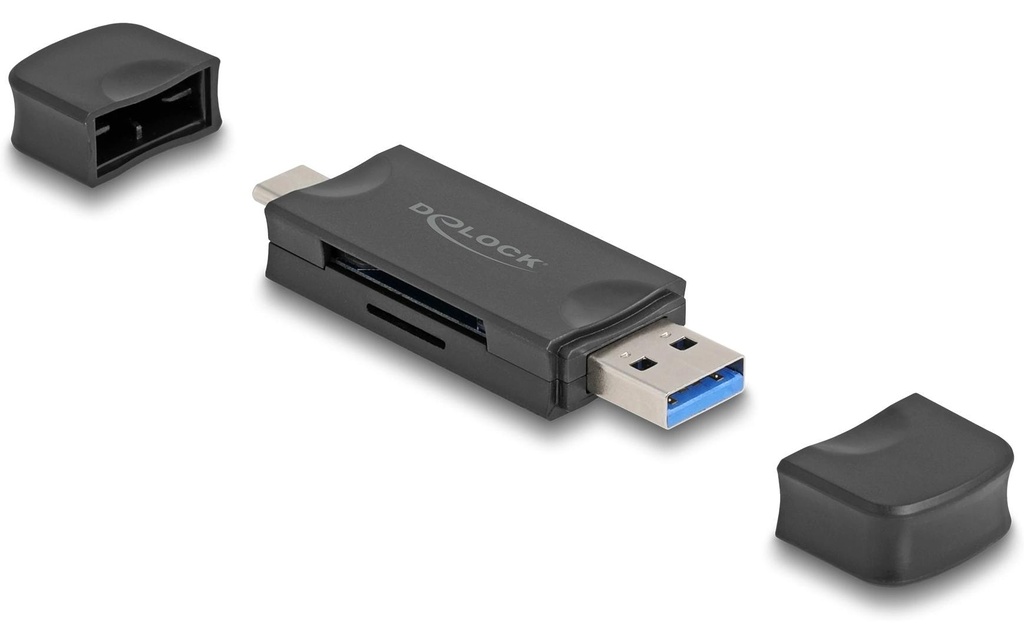 Delock Card Reader Extern USB-C / A pour SD et Micro SD