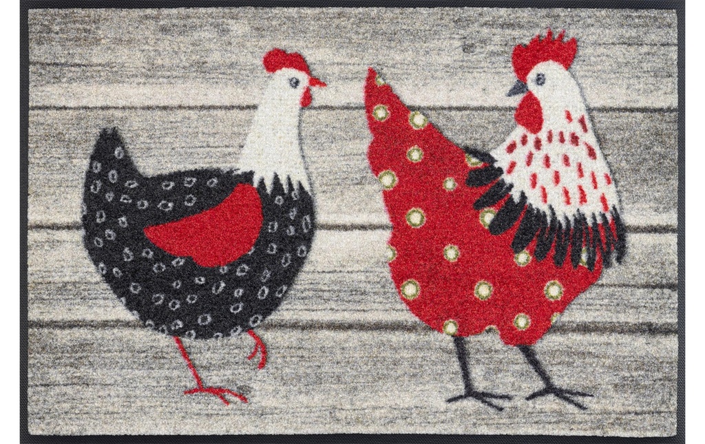 wash+dry Tapis de sol Chicken Farm 50 x 75 cm