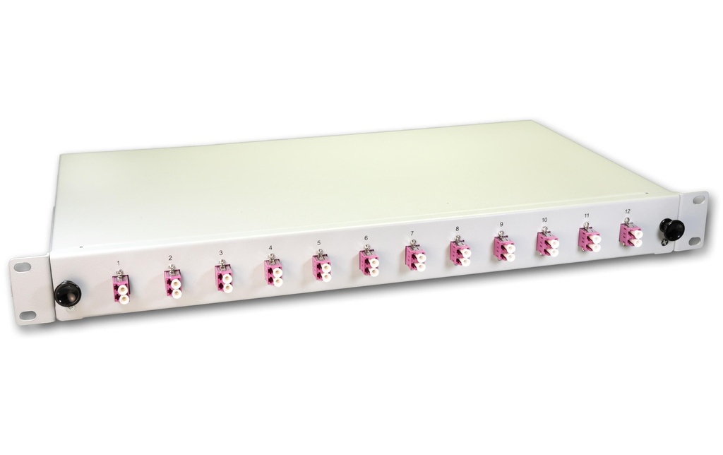 Lightwin Boîte d’épissure 24 fibres, 12x DLC MM, 50/125µm OM4 Pigtail
