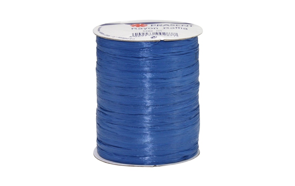 Pattberg Ruban cadeau Raffia Rayon 100 m, bleu royal