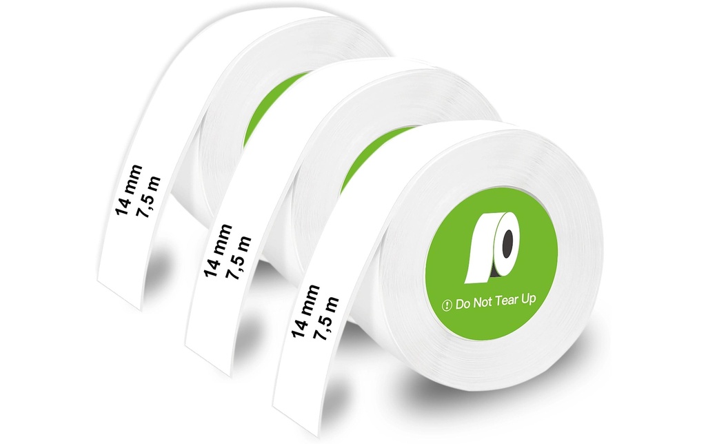 Olympia Set de 3 LabelRolls sans fin Noir sur Blanc