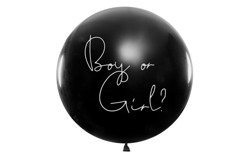 Partydeco Ballon de baudruche Boy or Girl – Garçon bleu rempli, Ø 1 m, 1 pièce