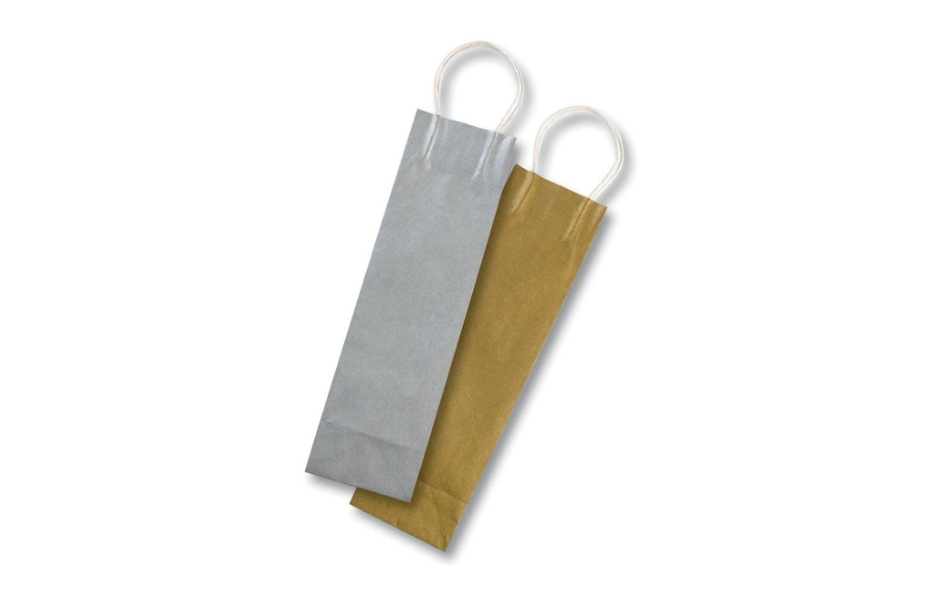 Folia Sac à bouteilles Or/argent Doré/Argenté, 12 x 10 x 36 cm